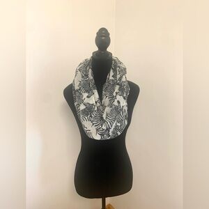 Zebra Print Infinity Scarf